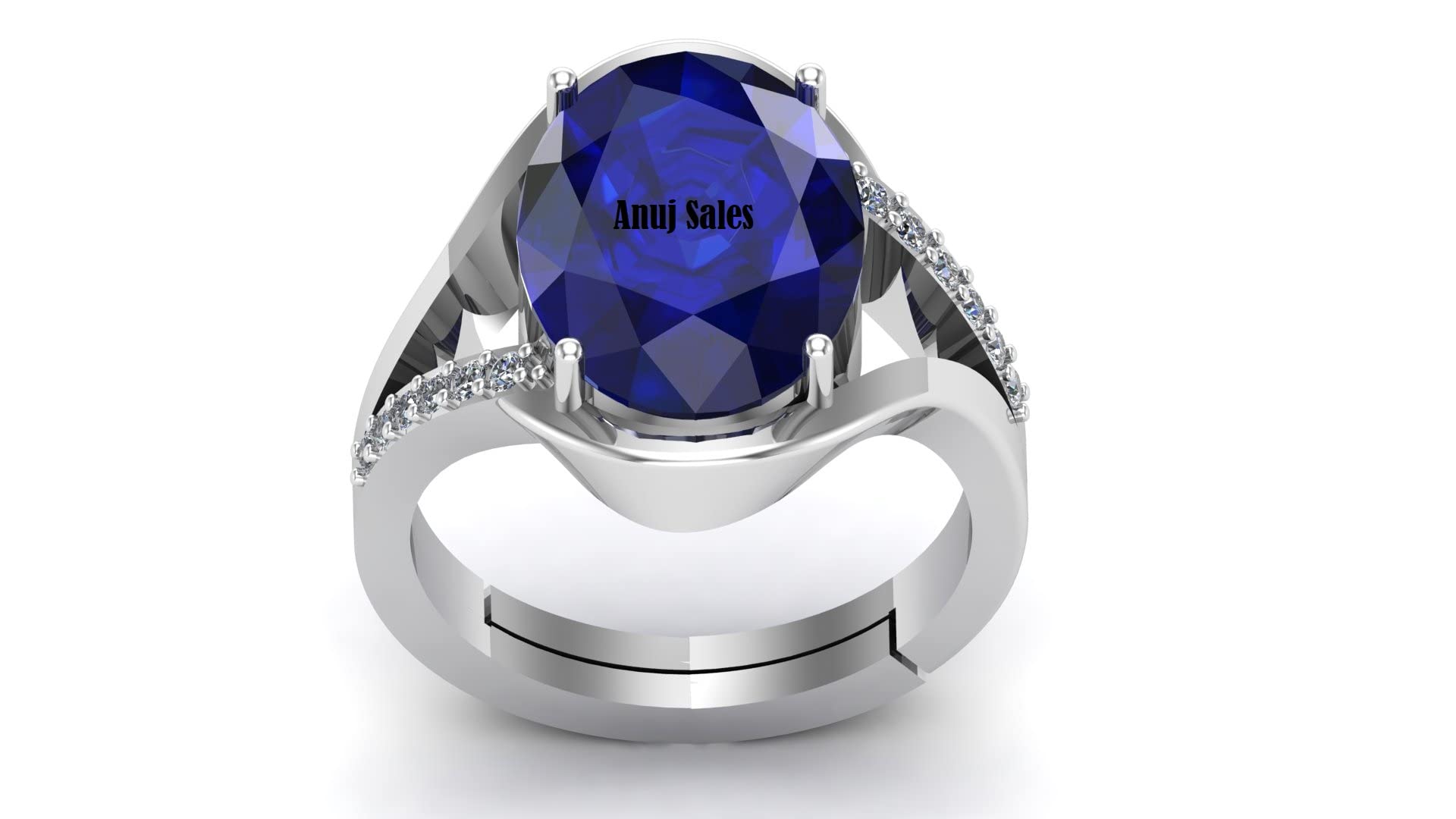 Anuj Sales Unheated Untreatet 13.00 Carat AAA+ Quality Natural Blue Sapphire Neelam Silver Plated Adjustable Gemstone Ring for Womens and Mens (Lab - Certified) (B09YHWWH41) Amazon Price History, Amazon Price Tracker