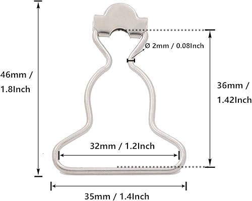 Miniatura 2 de BIKICOCO Hebillas de tirantes en forma de calabaza, 1-14 pulgadas de ancho inferior, para coser, hacer tú mismo