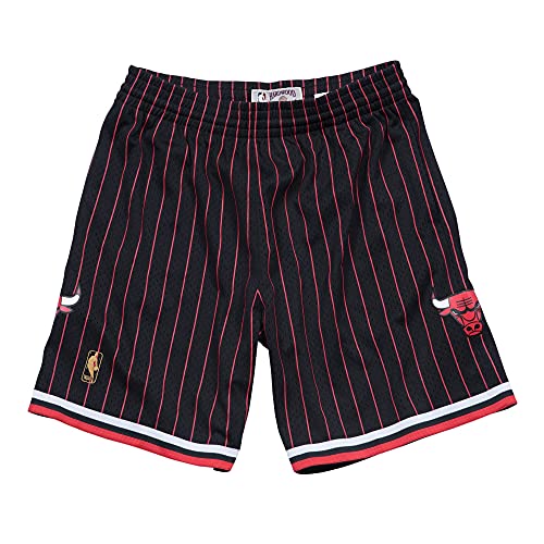 Mitchell & Ness Short NBA Swingman Chicago Bulls bermuda deportiva roja de baloncesto retro
