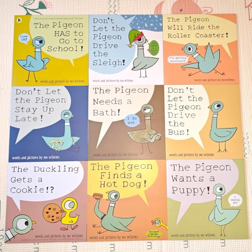 Mo Willems �s�W���� �u�b�N�Z�b�g �y�[�p�[�o�b�N Don't Let The Pigeon Series Books Collection �M�t�g 9��