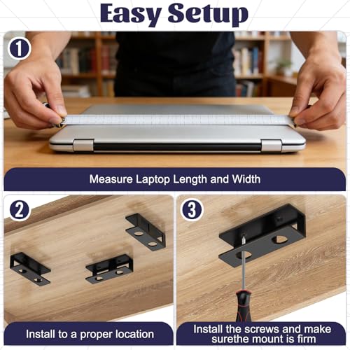 Soporte para Laptop Bajo Escritorio 3 Piezas miniatura 5