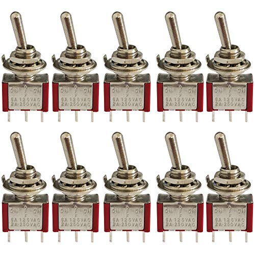 CESFONJER 10 Piezas Mini Interruptor de Palanca, AC 125V 6A / 250V...