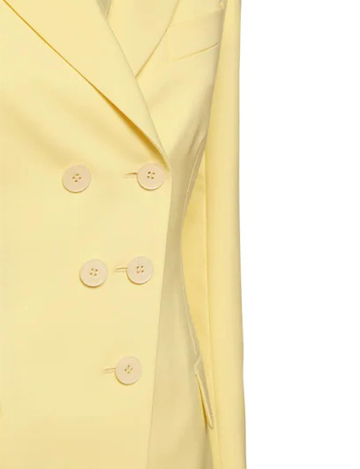 Kromoc Donna Blazer Doppiopetto con Bottoni, Giacca con Risvolto a Punta, Cappotto da Abito Formale