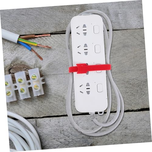 Ipetboom 100 piezas sujetadores para cables, envolturas de cordón para electrónica, auto adhesivo, organizador de cables para escritorio y gestión de carga miniatura 5