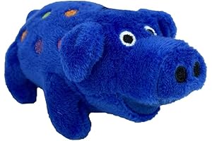 Globlets 1 Pack Plush Dog Toy with Squeakers and Crinkle