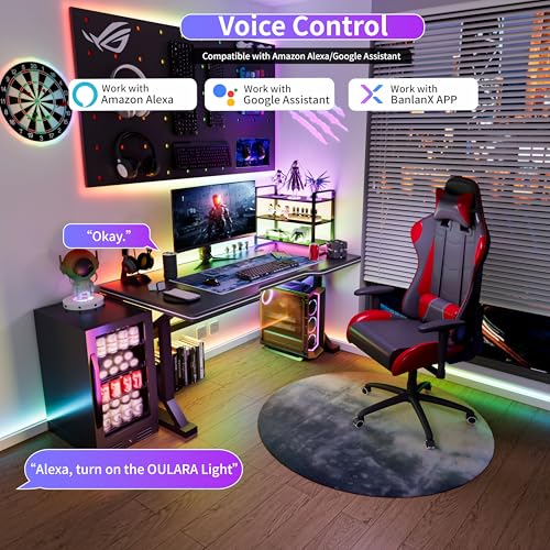 OULARA USB RGB WS2811 IC COB LED Strip 5V Addressable LED Light Strip 2M Colour Chasing Flexible Rope Lights with APP Control/Music Mode Work with Alexa/Google for TV Mirror Bedroom Party DIY Lighting - Image 5