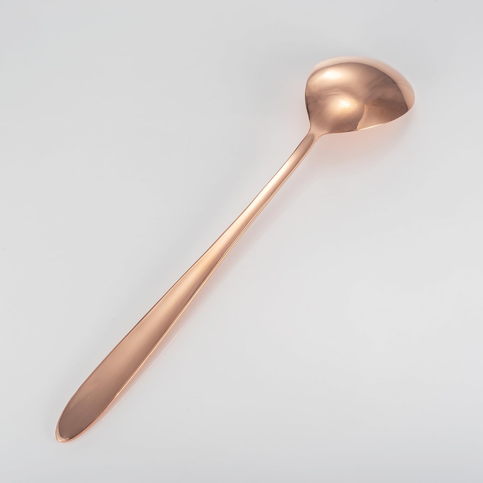 Cuillère en cuivre, 99 % cuivre pur, cuillères à remuer, cuillères à dîner, cuillères à thé, cuillères à thé glacé, longues cuillères pour mélanger, vaisselle en cuivre (une pièce)
