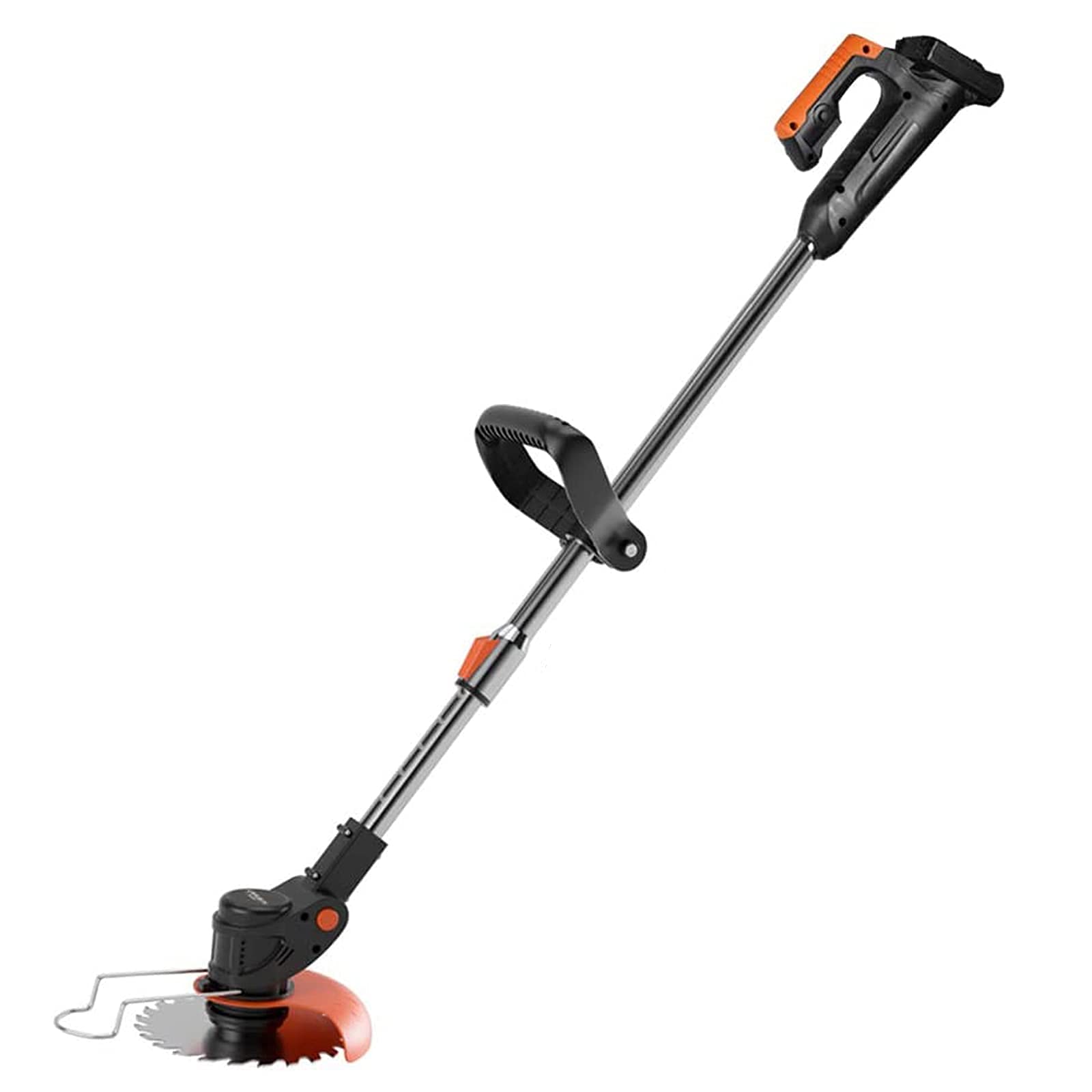Cortacésped eléctrico con Mango en Forma de U, pequeño, portátil, telescópico, con batería, cortacésped rotativo con Cuchillas de Metal, Potente y Ligero, 1800W Garde