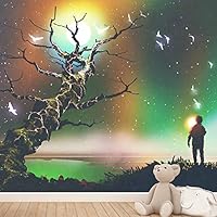 Wall Mural Under The Sea Fish Removable Self-Adhesive Wallpaper Wall Decoration for Bedroom Living Room - 66x96 inches