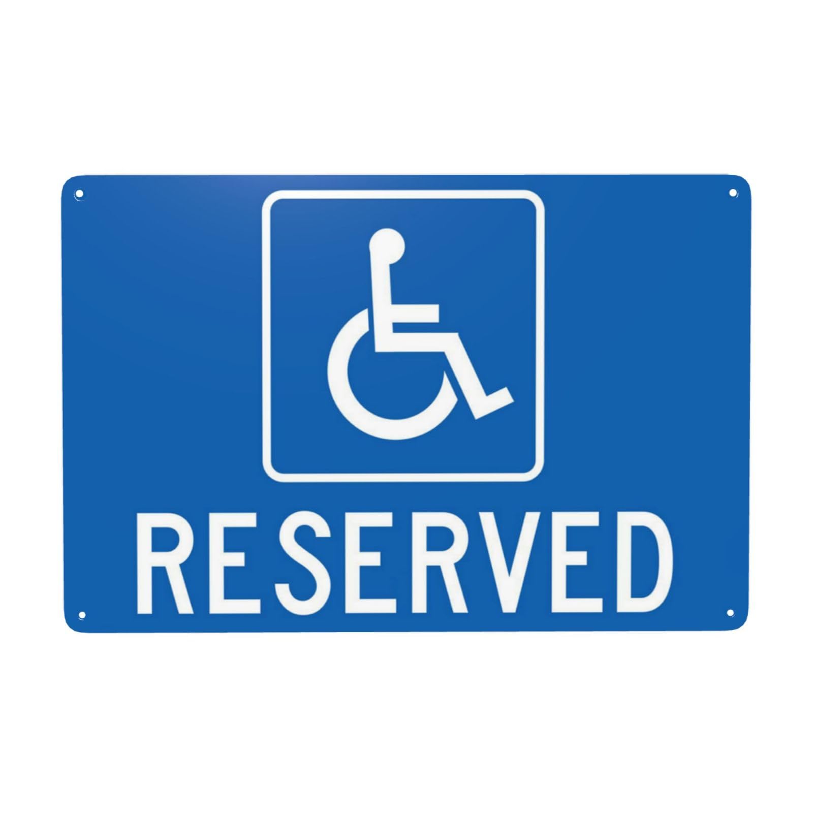 SMAZDFXX Reserved For Handicap Sign Metal Signs, Cautions Security Tin Sign, Safety Warning Signs, Street Business Wall Decor 12"x16"