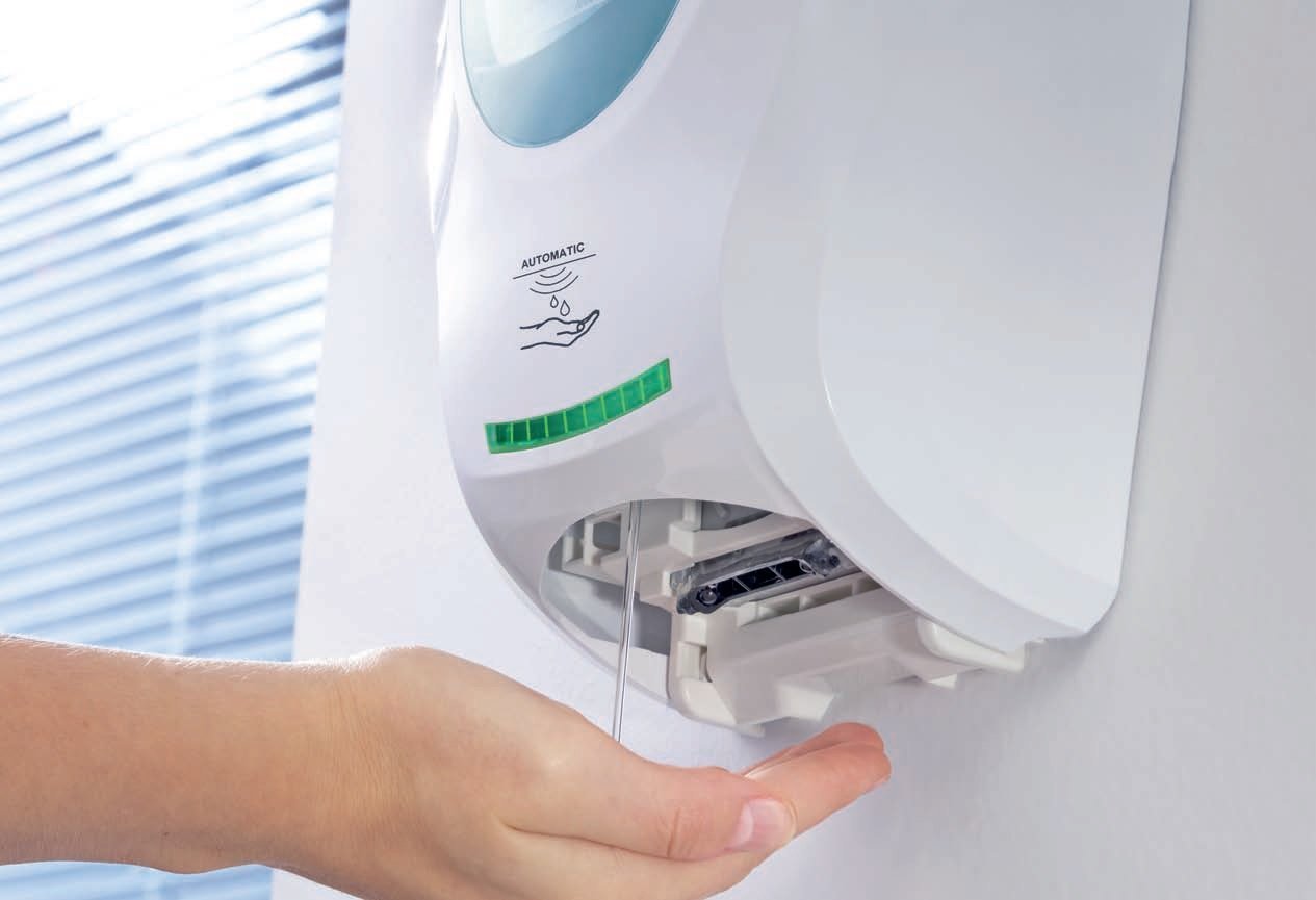 Hartmann desinfektionsmittel-spender cleansafe Touchless + 10x1 LITRO sterillium GEL PURE