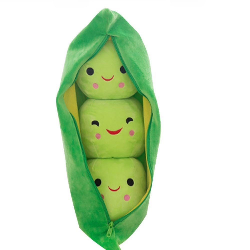 25 cm Grüne Pea Plush Doll, Cute Soft Toy, Creative Growing Peas Cushion