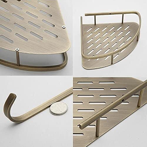 Panier de douche en laiton d'angle au design éventail chic - 4