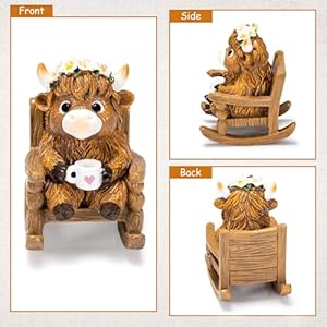 Highlandcowfigurineforbookshelfdecorhighlandcowsthemedgiftsforwomenresinfigureshomedeskdecorationsaccentsrest  Urban Country Home Decor Highland cow figurine for book shelf decor highland cows themed gifts for women resin figures home desk decorations accents rest  urban country home decor