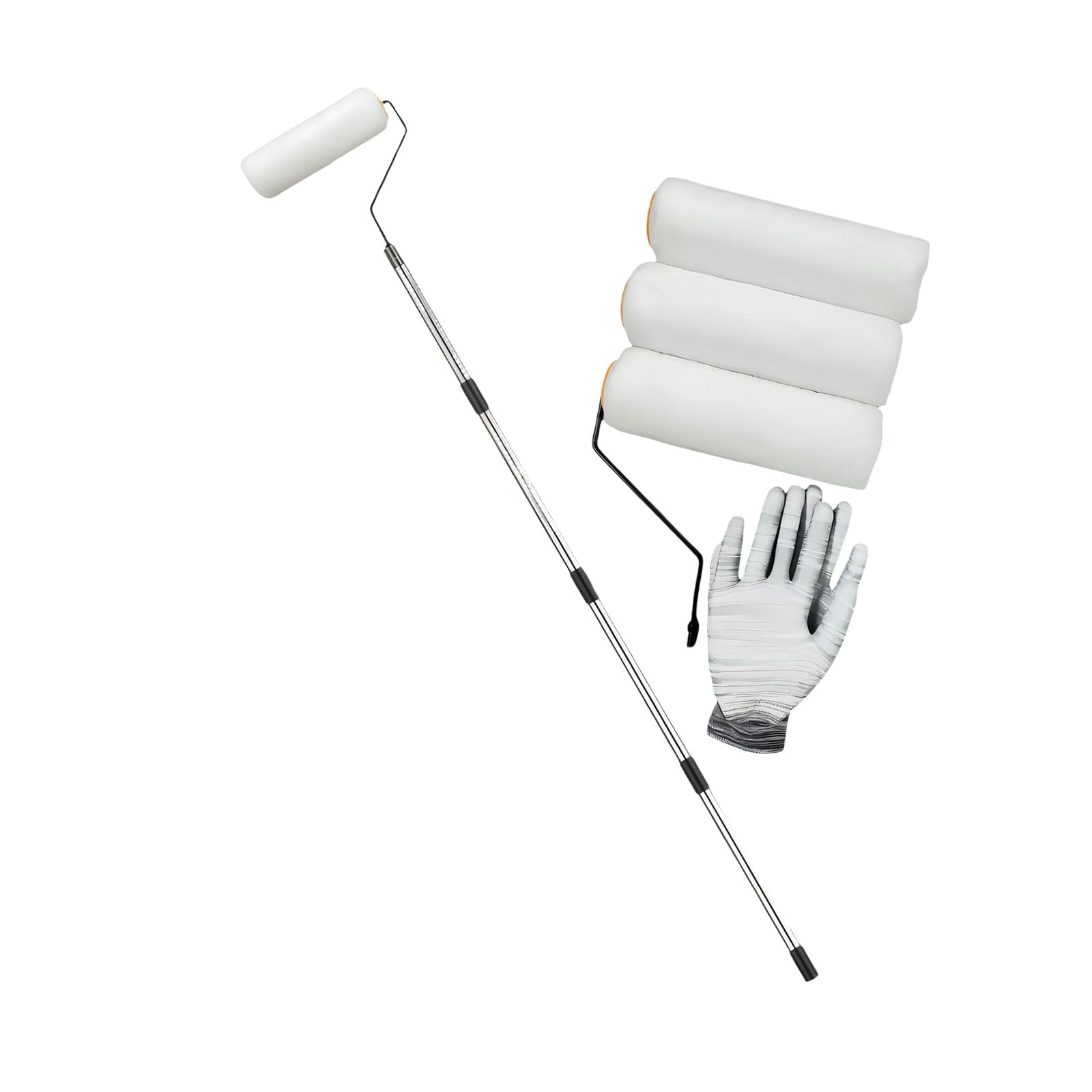 Zbiianxer Duty Extension Handle Including Ergonomic Grip And Threaded Associations For Elevated Tasks Long Handle Paint Roller
