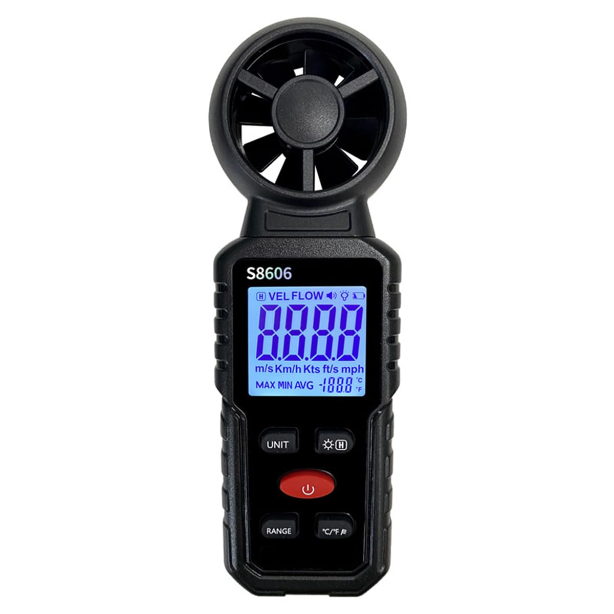 Anémomètre Instrument De Mesure De La Vitesse du Vent De Haute Précision Anémomètre Numérique Portable 3 en 1 pour Mesurer La Vitesse du Vent Et La Température