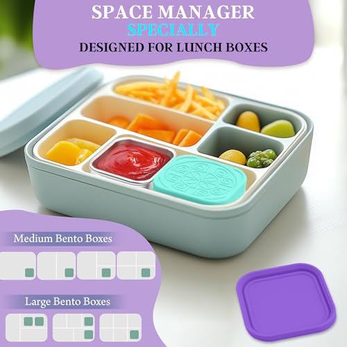 Image of Qukaka 6x2.7 Oz Salad Dressing Container to Go,Handy Leakproof Stainless Steel Meal Prep Containers Reusable,Sauce Containers for Lunch Box, Picnics, Travel, Office and Kitchen Storage-Square