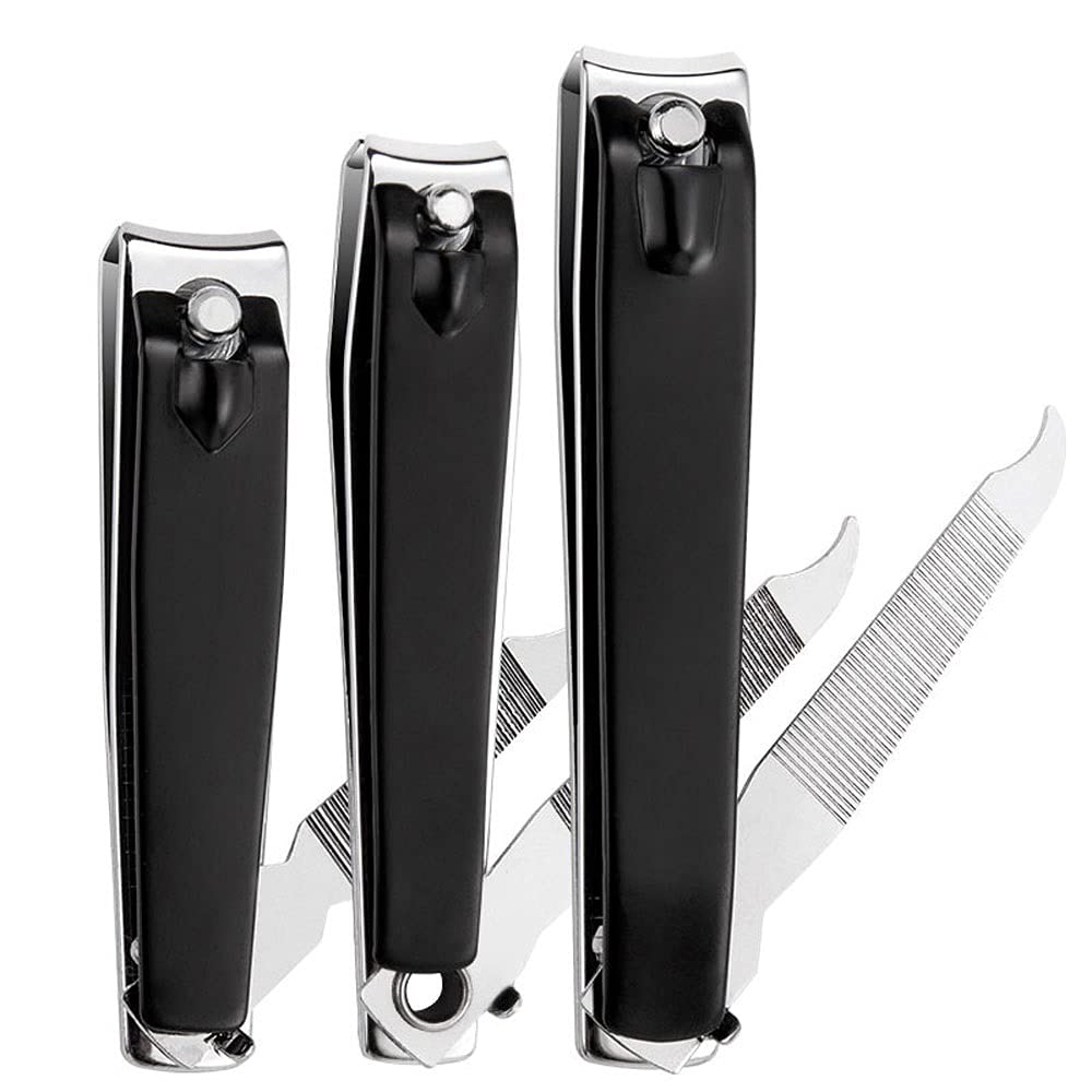 XIANGFAZJD Cortauñas Clipper de uñas de Acero Inoxidable, Conjunto de cortañas Grandes, Herramienta de decoración de uñas, Herramienta de Cuidado de uñas (Negro) (Size : Small)