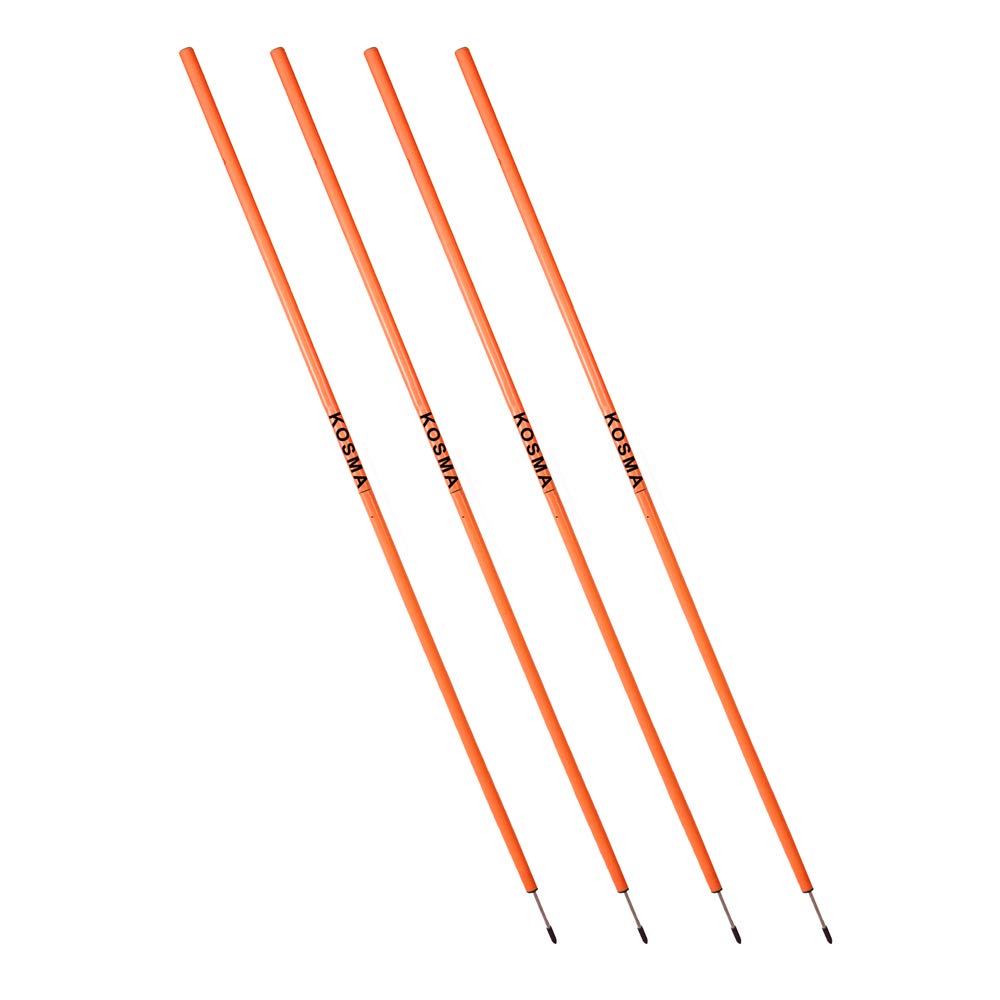 Bâtons De Slalom D'Agilité - Lot De 12, Jaune, 1.5m (Pliable) Avec Sac De Transport