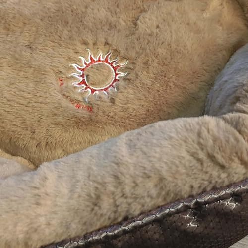ThermoSwitch Santorini orthopädisches Hundebett – isolierendes Wendebett mit Memory Foam, druckentlastend & beidseitig nutzbar für Sommer & Winter (Braun, M)