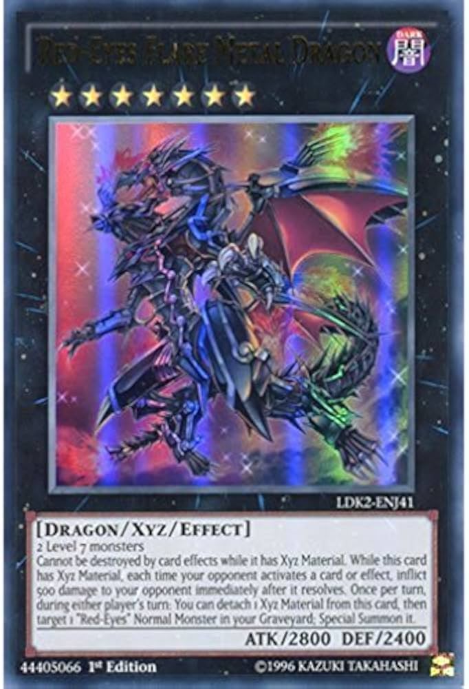 Amazon.com: YuGiOh - LDK2-ENJ41 Limited Ed Red-Eyes Flare Metal