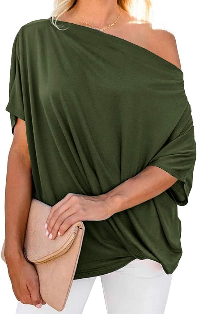 Off Shoulder Shirt Twist Knot 