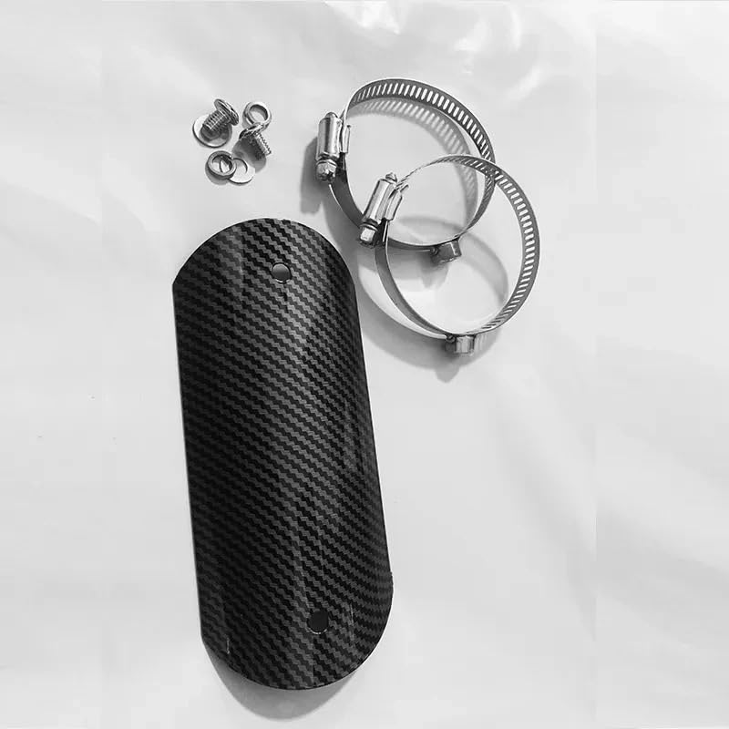 Cache silencieux moto en acier inoxydable style carbone - 5