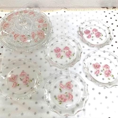 Poppy Road Glass Ware Glass Canister & Plate