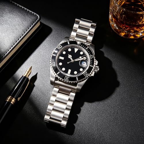 Image of BINLUN Stainless Steel Watch Band Replacement Brushed Finish Metal Watch Straps for Men and Women 20mm /22mm /24mm