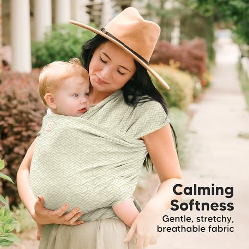 Image of KeaBabies Baby Wrap Carrier, All in 1 Original Baby Carrier (Chevron Maze) | Newborn to Toddler Sling, Easy to Wear, Hands Free Bonding, Lightweight, Breathable Infant Wraps