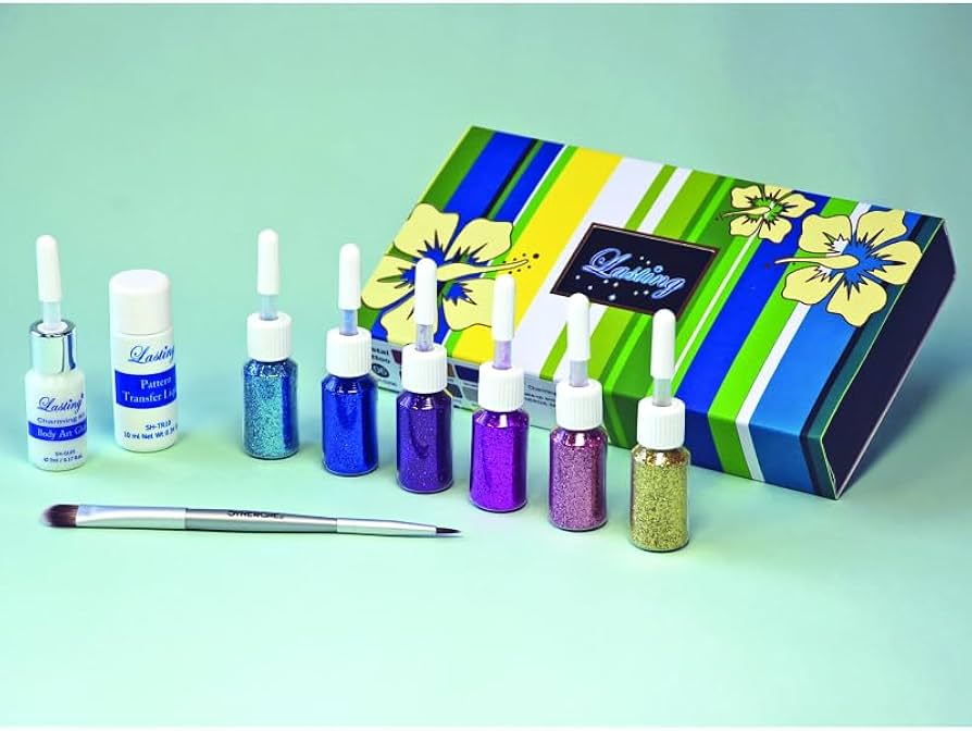 Amazon.co.jp: ボディジュエリー グリッター ミニサイズ 6色入