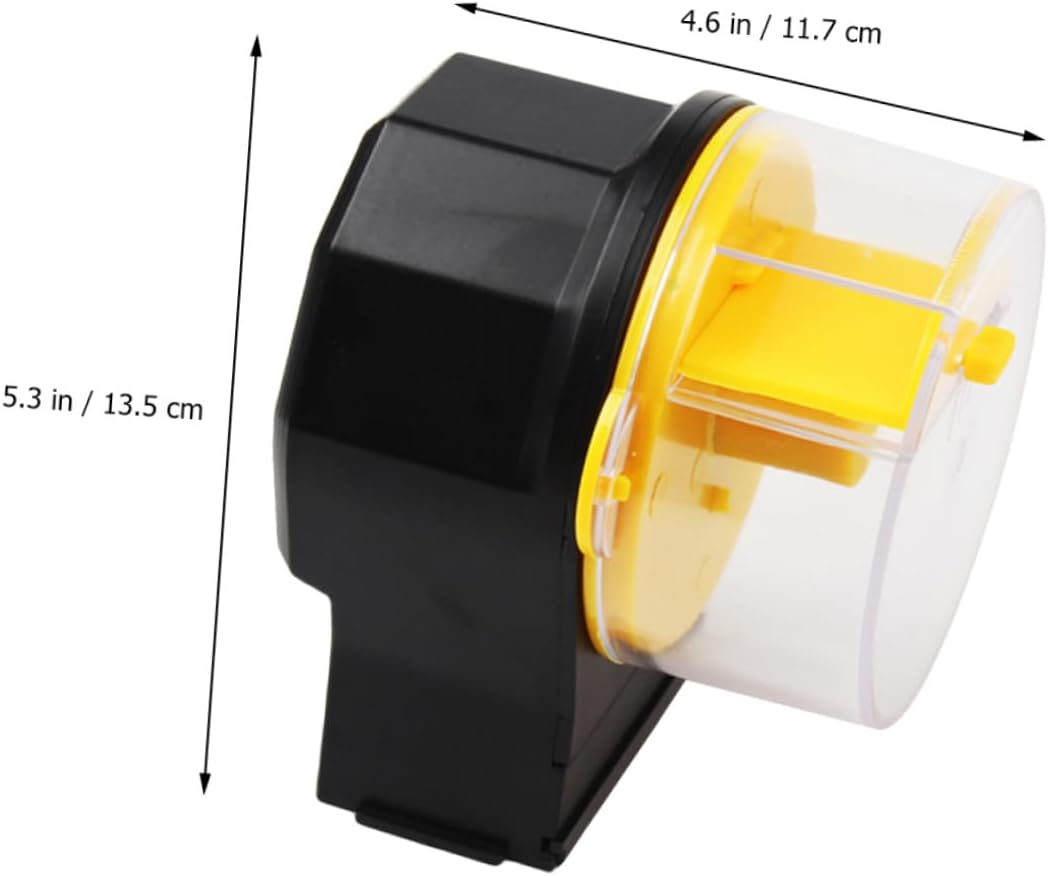 GLEAVI Automatic Fish Feeder for Aquarium Adjustable Timing Feeding Machine Small Tank Auto Fish Feeder Yellow Vacation Without Battery