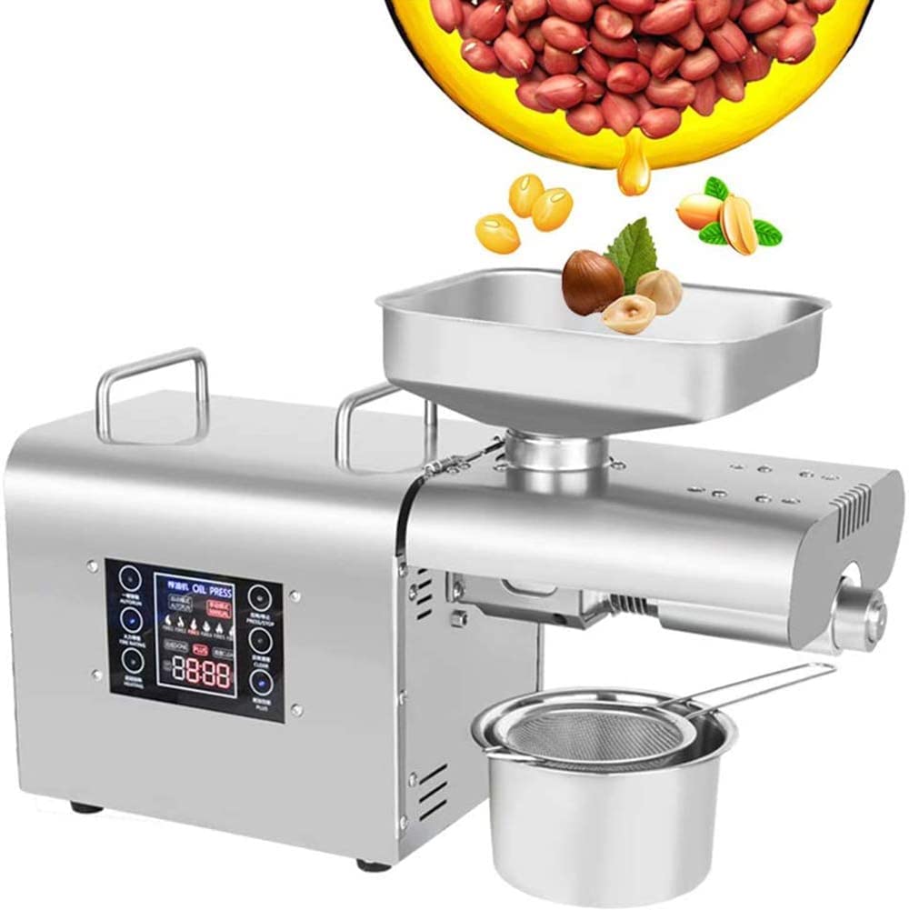 MYUYEE Oil Press Machine Oil Presser Hot Cold Oil Extractor Expeller Intelligent Control Panel/Lcd Touch Screen/Food Grade Stainless Steel