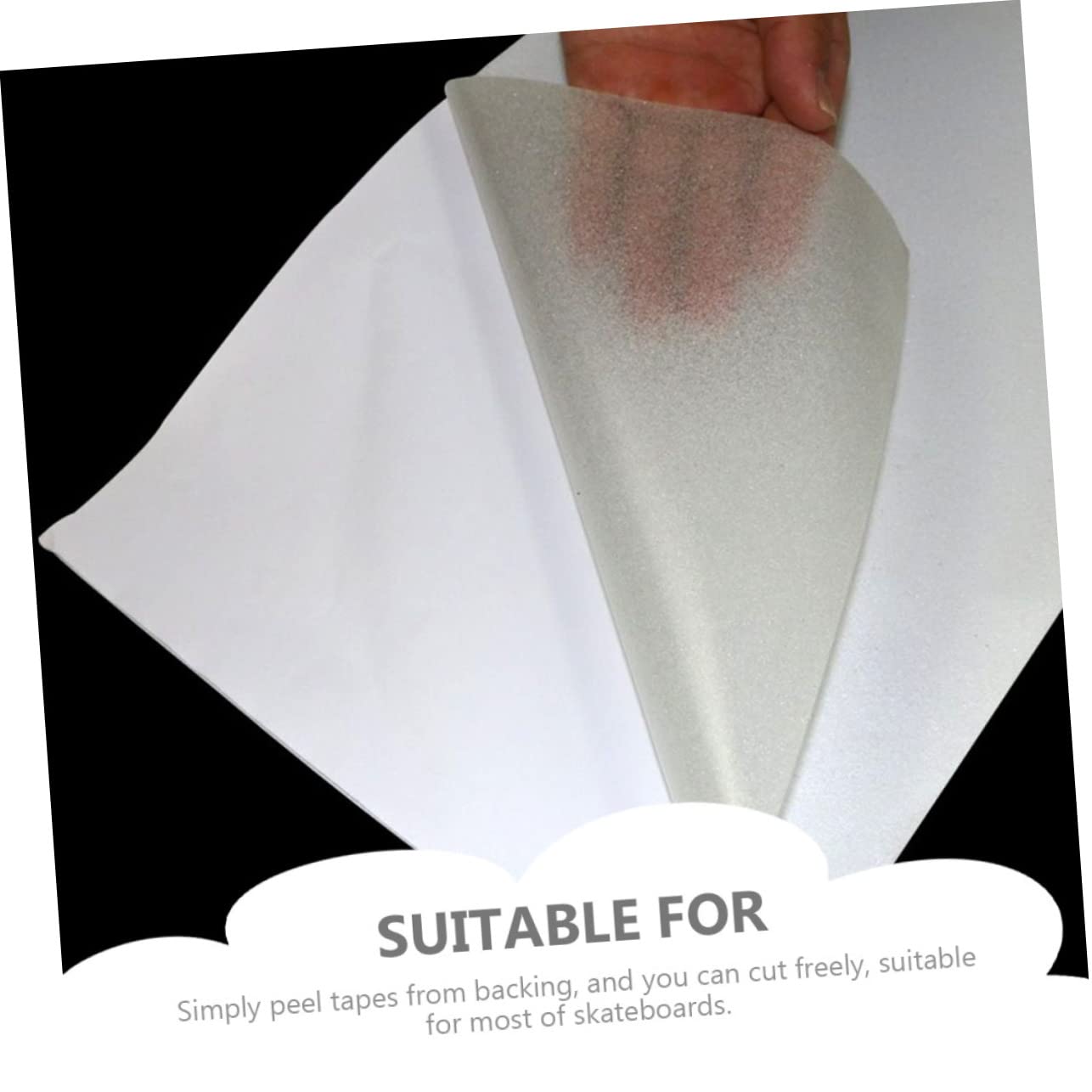 Sosoport 3piezas Cinta Antideslizante Profesional Para Monopatín Tape Autoadhesiva De Alta Resistencia Decoración Transparente Para Patinetas De Duradera y Resistente Al Desgaste