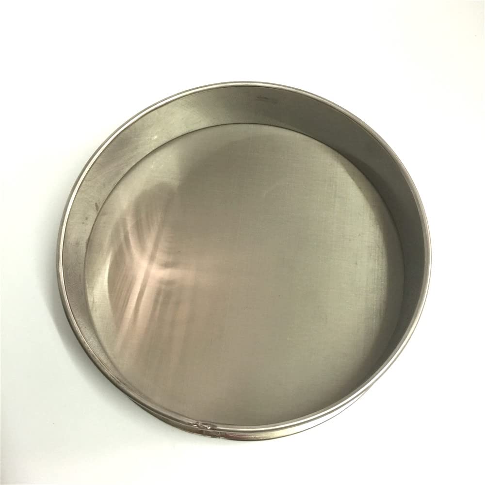 Tamiz de prueba de acero inoxidable de 20 cm for soja, arroz, cereales y harina, apertura de 0,008 mm a 0,063 mm, marco hecho a mano, 1 unidad(325 mesh)