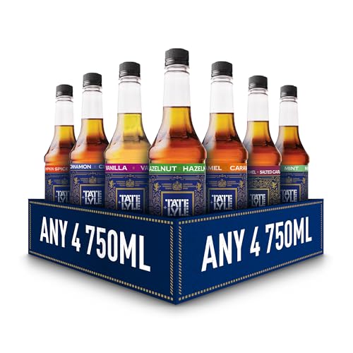Tate & Lyle Pick Your Own Barista Sugar Syrups 4 x 750ml With Pump Options