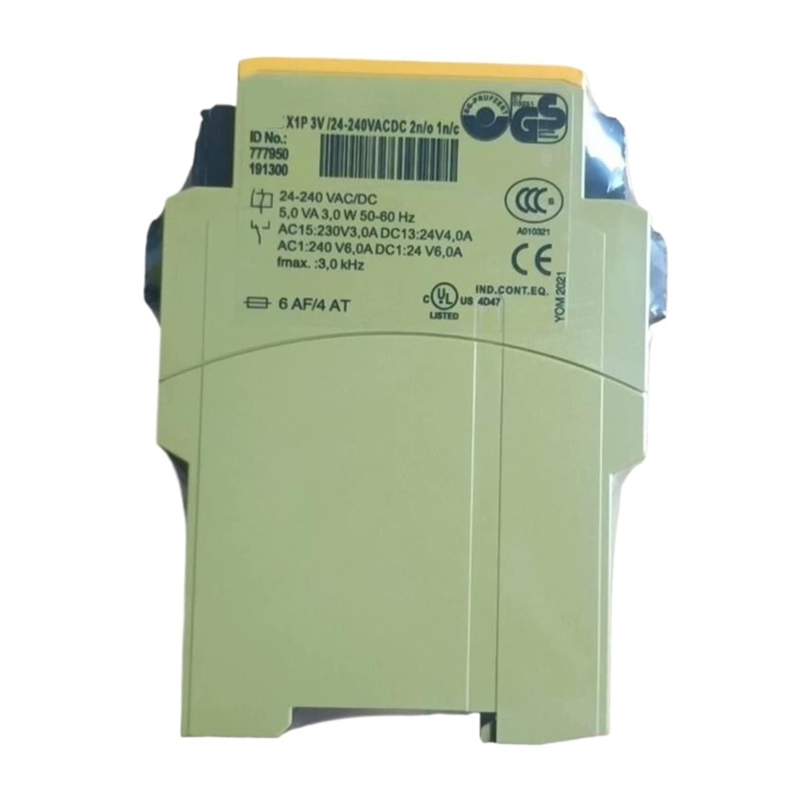 ZVQYSGIW X1P 3V/24-240VACDC 2n/o 1n/c 777950 Relay Module