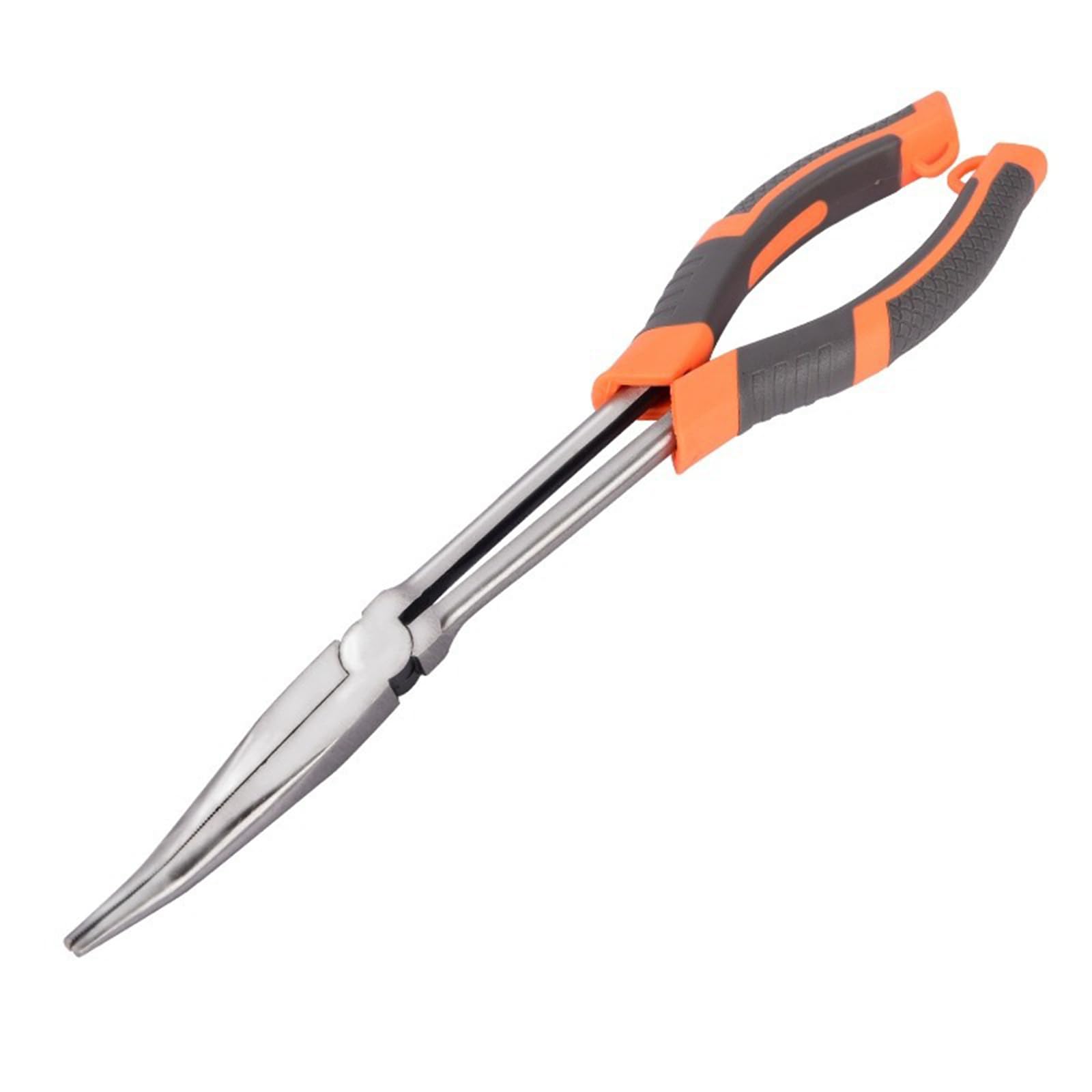 Tsophreniq 25 Degree Small Bend Ergonomic 11Inch Long Needle Nose Pliers With Nonslip Handle For Home And Workshop Use Long Nose Pliers