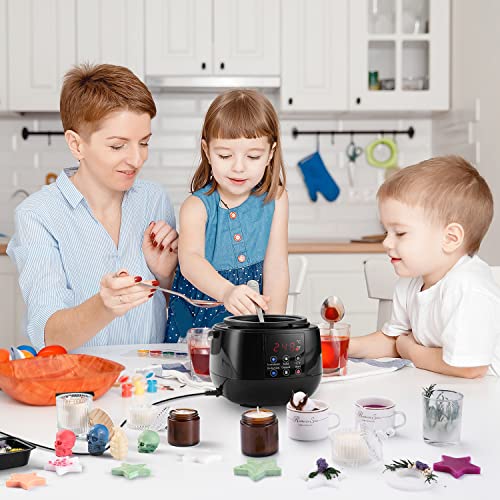 Candle Making Kit With 1Lb Natural Beeswax,17Oz-Capacity Electric Wax Melter Machine,Pre Cotton Wick For Adults Beginners And Kids #TOP5