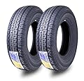Free Country Set 2 Premium Radial Trailer Tires ST 225/75R15 10PR Load Range E w/featured Scuff Guard 8mm Tread Depth