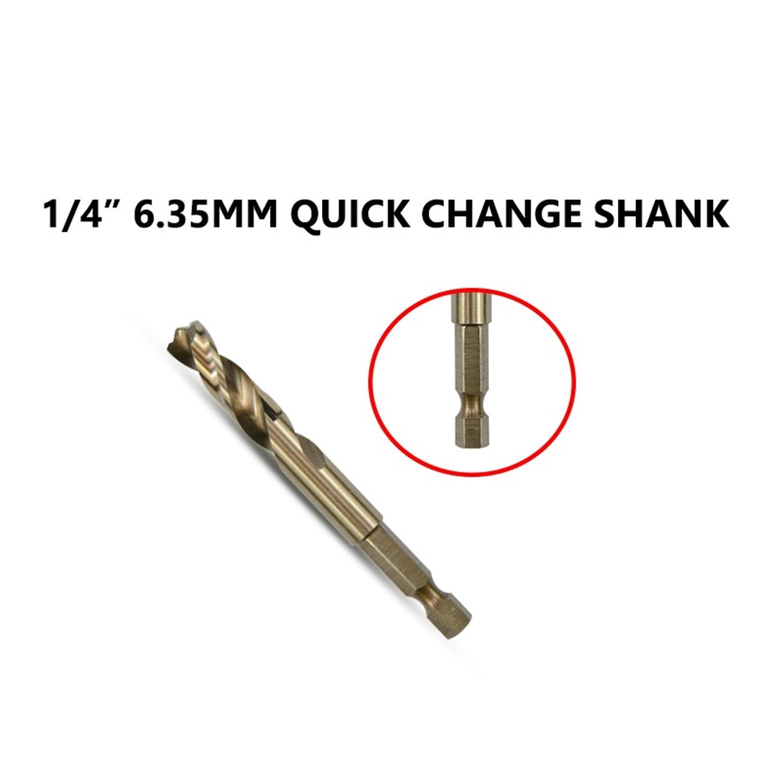 10 sztuk 2mm-13mm M35 HSSCO Kobaltowe wiertła HSS Twist Hex Quick Change Wiertło do stali nierdzewnej (6 mm 10 sztuk)