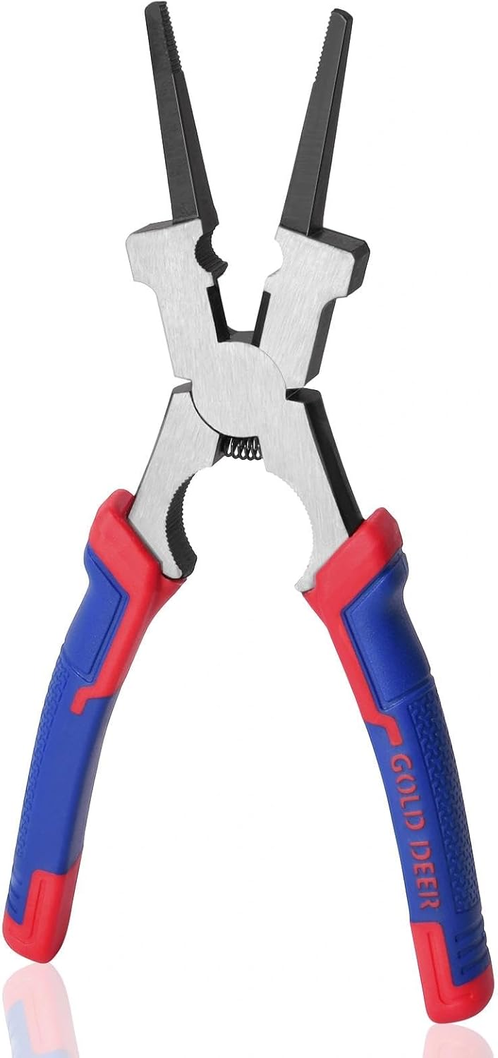 8" Professional MIG Welding Pliers Multi-Function Welding Tools with MIG Nozzle Cleaner Wire Cutter Ergonomic Handle for Professional Welding,Electrical,Mechanical,Workshop and Home Use