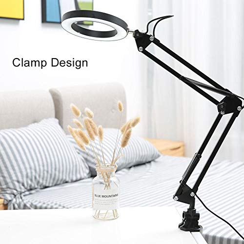 Faltbare LED-Schreibtischlampe, flexible Schwenkarm-Klemmhalterung Eyecare-Tischleuchte USB-Drei-Ton-Schreibtischleuchte… – Bild 8