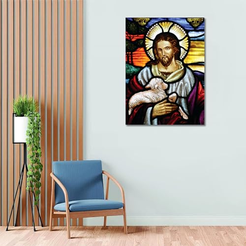 Image of Tamatina Religious Art Canvas Paintings | Lord Savior Jesus | Christian Art | Paintings for Home decor|Size - 24X18 Inches.j458