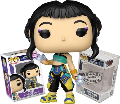 Funko Kpop Demon Hunters Zoey How It's Done with Shin-kal Spirit Blade Knives + ToyBop Protector: Pop! Figura de vinilo de animación de TV (incluye estuche de coleccionista protector pop)
