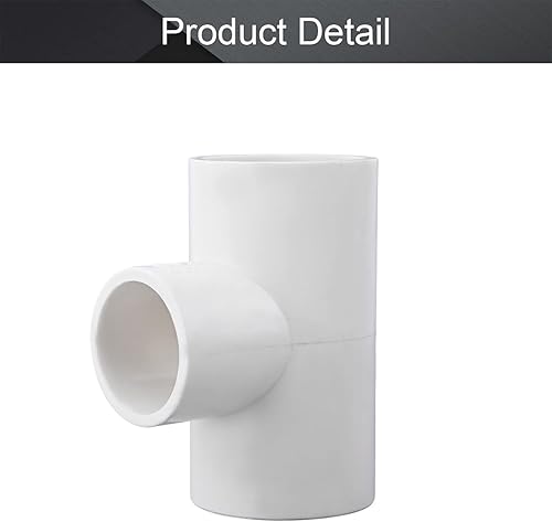 Miniatura 4 de MroMax Reductor Tee PVC Pipe Fitting T-Shaped Connector 1 x 1 x 3/4-Inch ID Slip Fix Hold Corresponding Pipe White 1pcs
