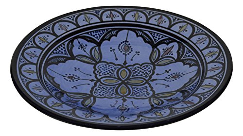 Ceramic Plates Moroccan Handmade Serving, Wall Hanging, Exquisite Colors Decorative Large 12 Inches Diameter #TOP2