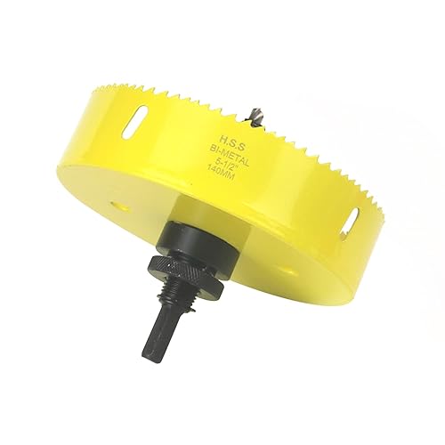 Miniatura 4 de Sierra de agujero de 5-12 pulgadas para madera, metal suave, paneles de yeso, cartón yeso y madera contrachapada, sierra de agujero bimetálica de