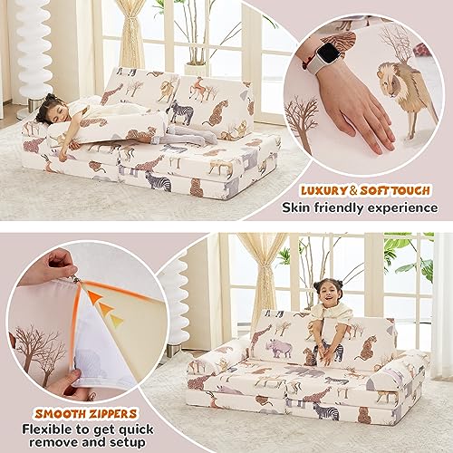 jela-Kids-Couch-Large-Floor-Sofa-Modular-Funiture-for-Kids-Adults-Playhouse-Play-Set-for-Toddlers-Babies-Modular-Foam-Play-Couch-Indoor-Outdoor-57x28x18-Majestic-Desert jela Kids Couch Large Floor Sofa Modular Funiture for Kids Adults Playhouse Play Set for Toddlers Babies Modular Foam Play Couch Indoor Outdoor 57x28x18 Majestic Desert