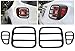 EnRand Tail Light Cover Fits for Jeep Renegade, Black Anti-Oxidation Metal Taillight Rear Lamp Protector Guard Cover for Jeep Renegade 2015 2016 2017 2018 2019 2020 2021